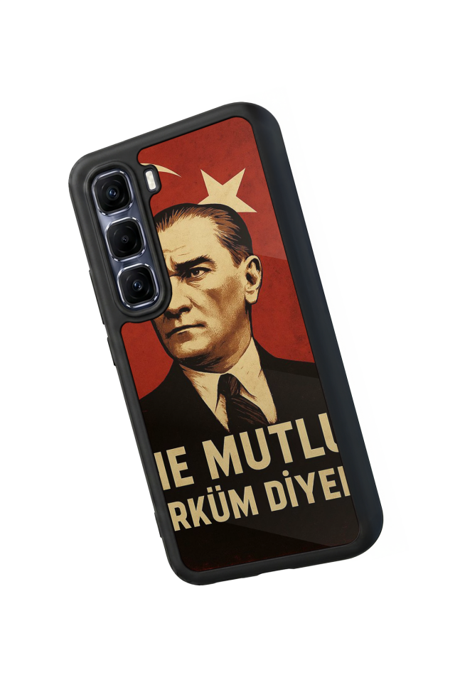 Infinix Hot 60 Pro Plus Uyumlu  Mustafa Kemal Ataturk Tasarımlı Glossy Premium Kılıf