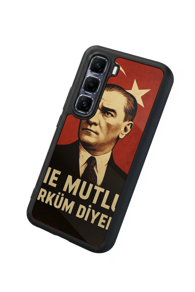 Infinix Hot 60 Pro Plus Uyumlu  Mustafa Kemal Ataturk Tasarımlı Glossy Premium Kılıf