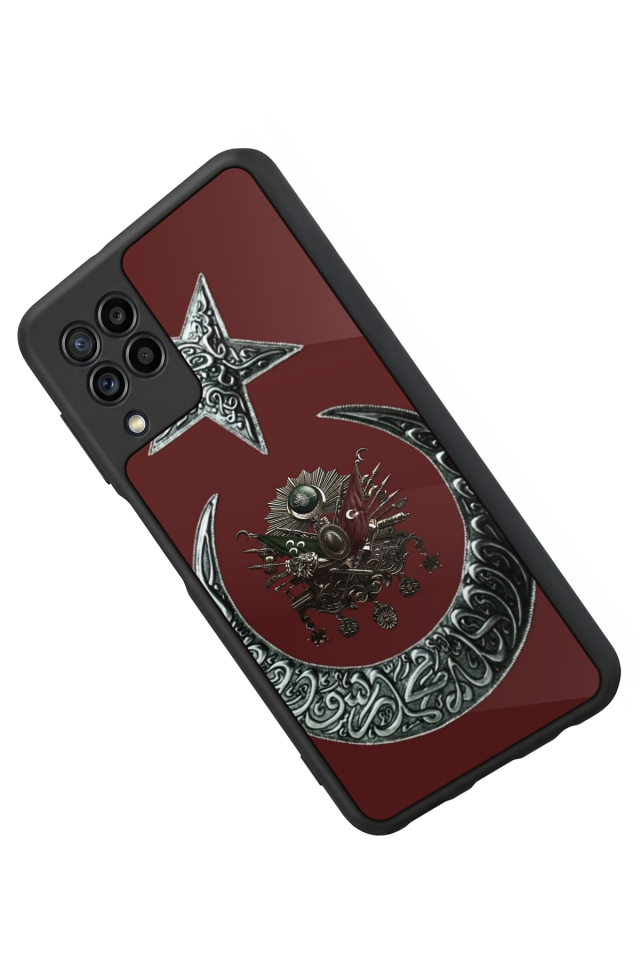 Samsung Galaxy M22 Uyumlu Osmanli Tugrasi Tasarımlı Glossy Premium Kılıf