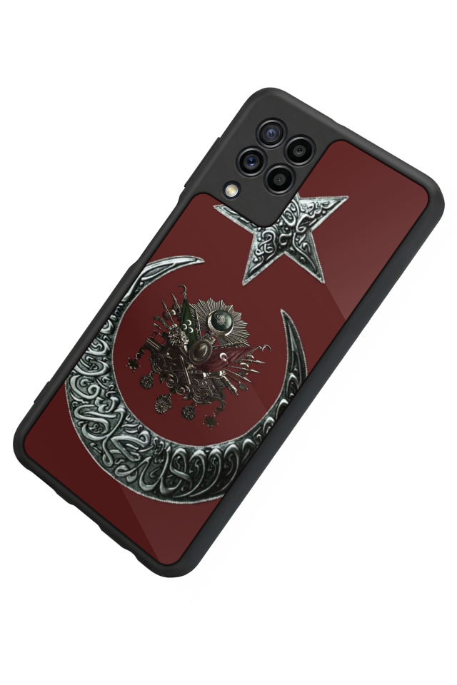 Samsung Galaxy M22 Uyumlu Osmanli Tugrasi Tasarımlı Glossy Premium Kılıf