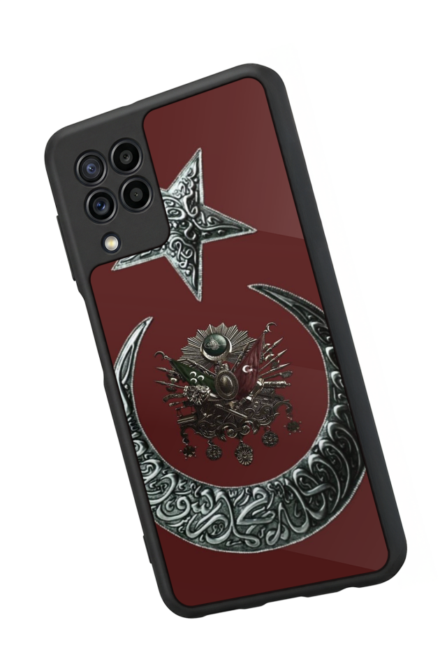 Samsung Galaxy M22 Uyumlu Osmanli Tugrasi Tasarımlı Glossy Premium Kılıf
