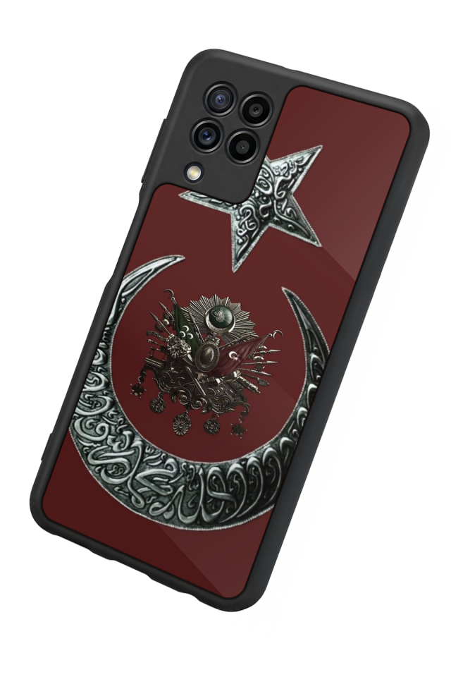 Samsung Galaxy M22 Uyumlu Osmanli Tugrasi Tasarımlı Glossy Premium Kılıf