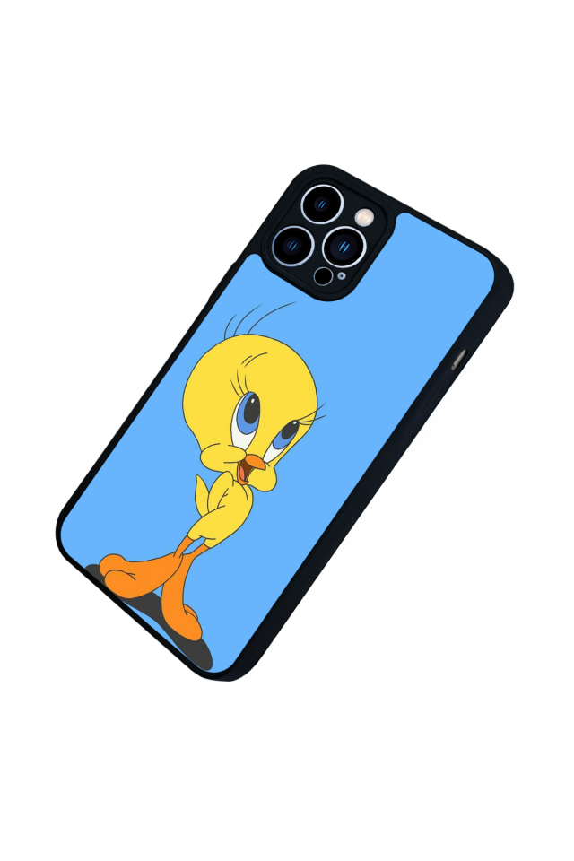 iPhone 12 Pro Max Uyumlu Tweety Tasarımlı Glossy Premium Kılıf