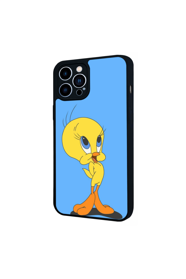 iPhone 12 Pro Max Uyumlu Tweety Tasarımlı Glossy Premium Kılıf
