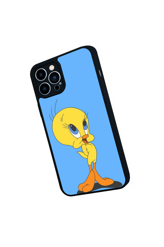 iPhone 12 Pro Max Uyumlu Tweety Tasarımlı Glossy Premium Kılıf