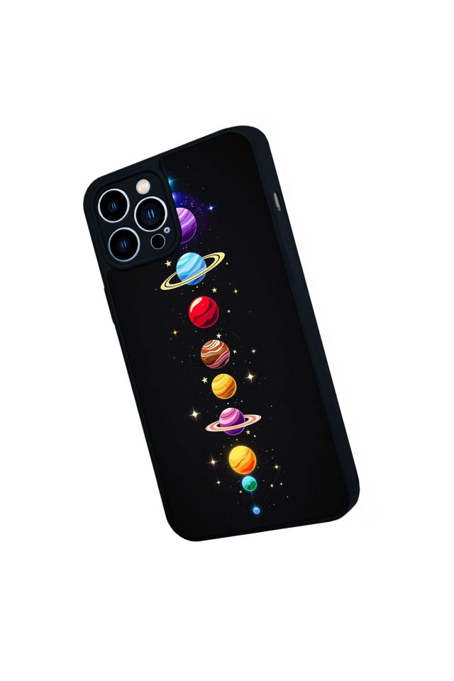 iPhone 13 Pro Max Uyumlu Uzay Tasarımlı Glossy Premium Kılıf