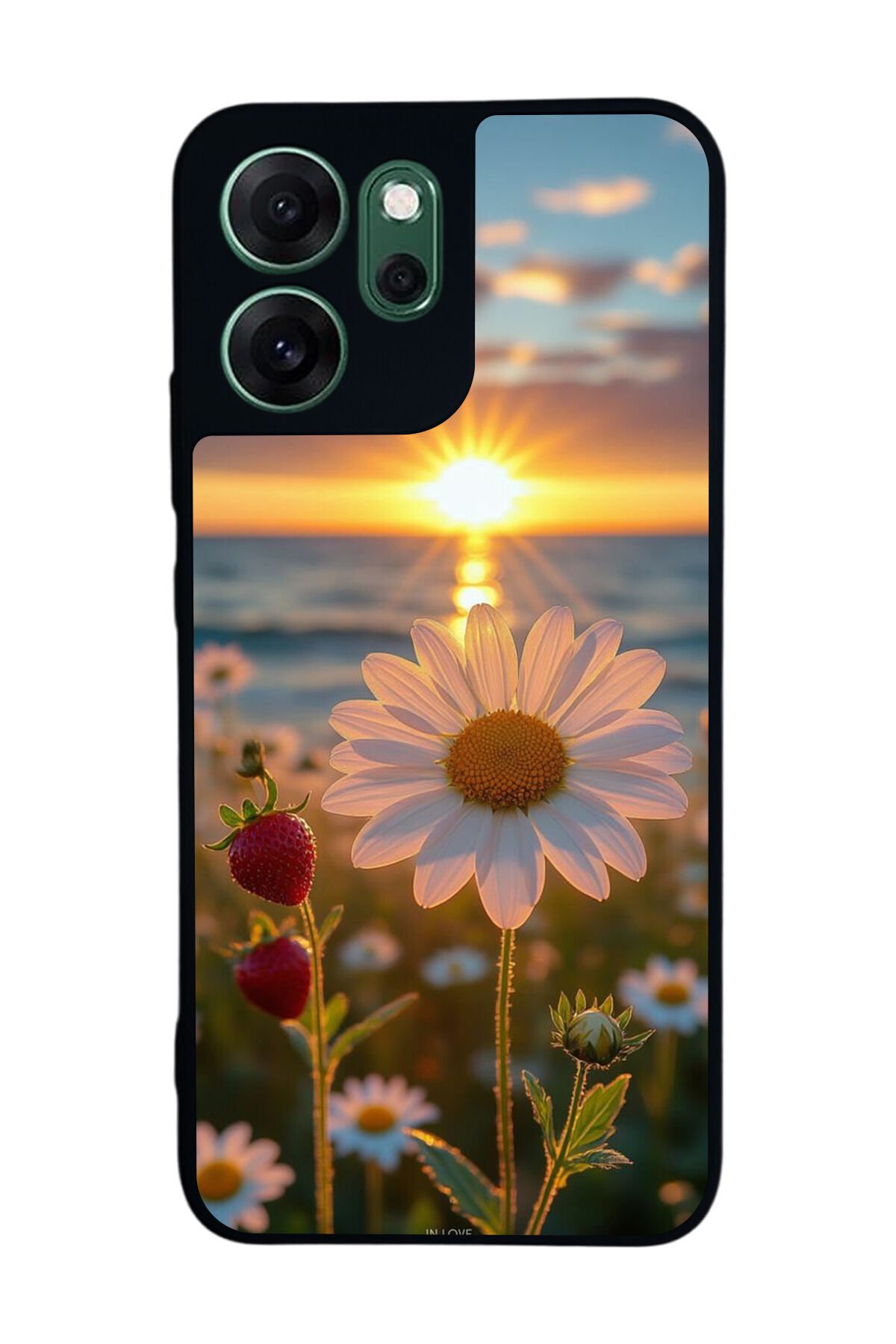 Oppo Reno 14F Uyumlu Cicek Tasarımlı Glossy Premium Kılıf