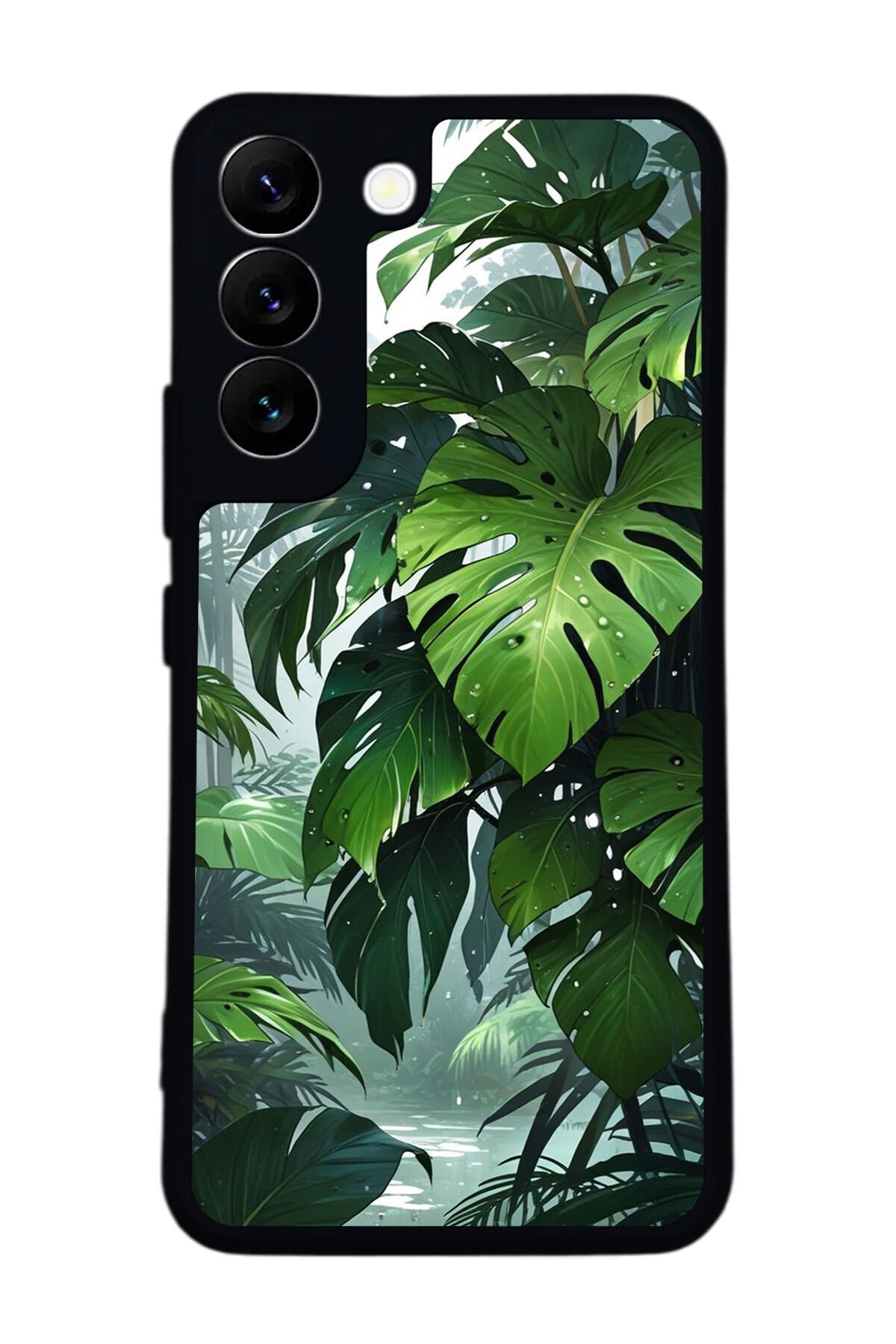 Samsung Galaxy S22 Uyumlu Botanik Tasarımlı Glossy Premium Kılıf