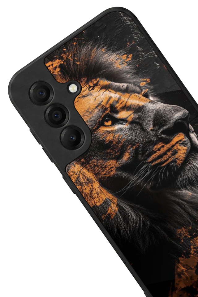Samsung Galaxy A17 Uyumlu Aslan Tasarımlı Glossy Premium Kılıf
