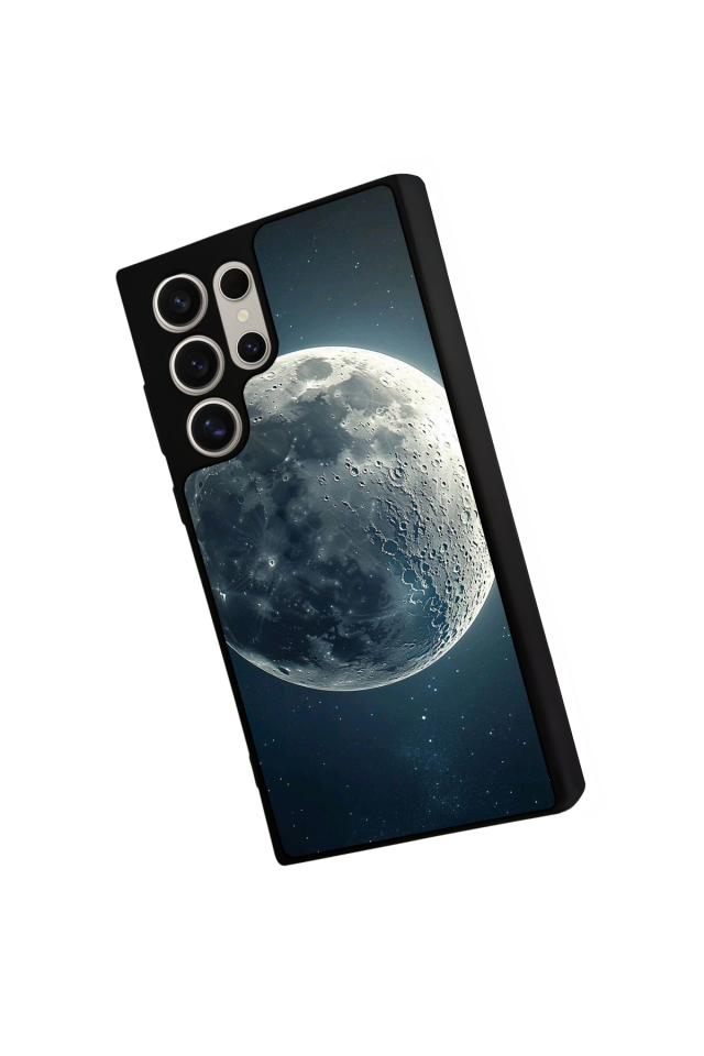 Samsung Galaxy S23 Ultra Uyumlu Ay Tasarımlı Glossy Premium Kılıf