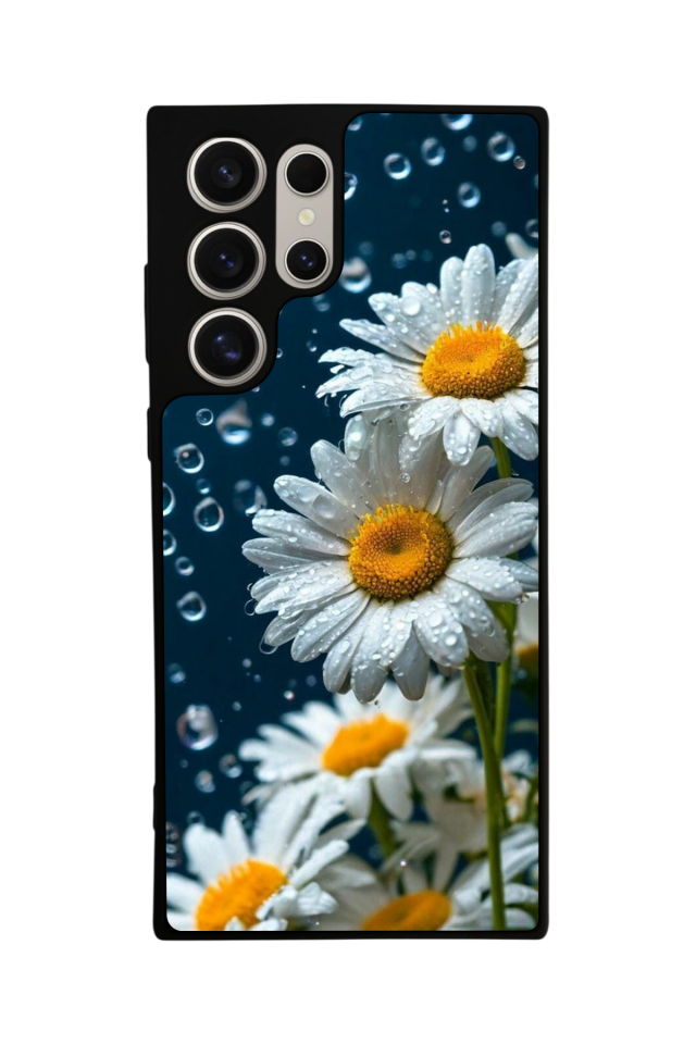 Samsung Galaxy S22 Ultra Uyumlu Cicek Tasarımlı Glossy Premium Kılıf