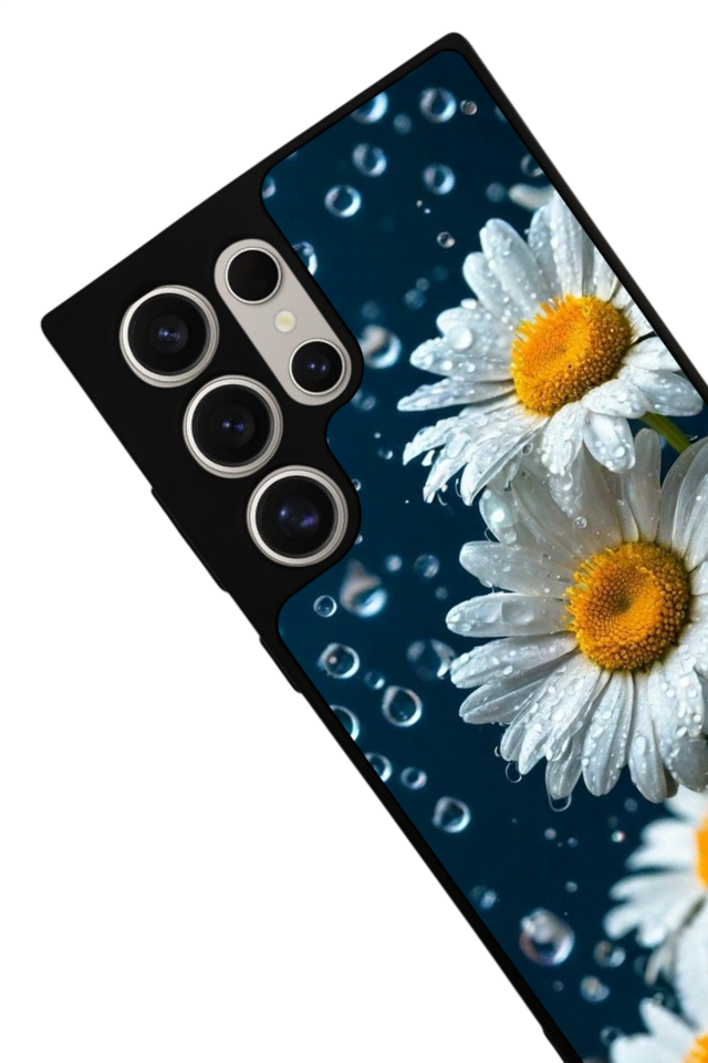 Samsung Galaxy S22 Ultra Uyumlu Cicek Tasarımlı Glossy Premium Kılıf