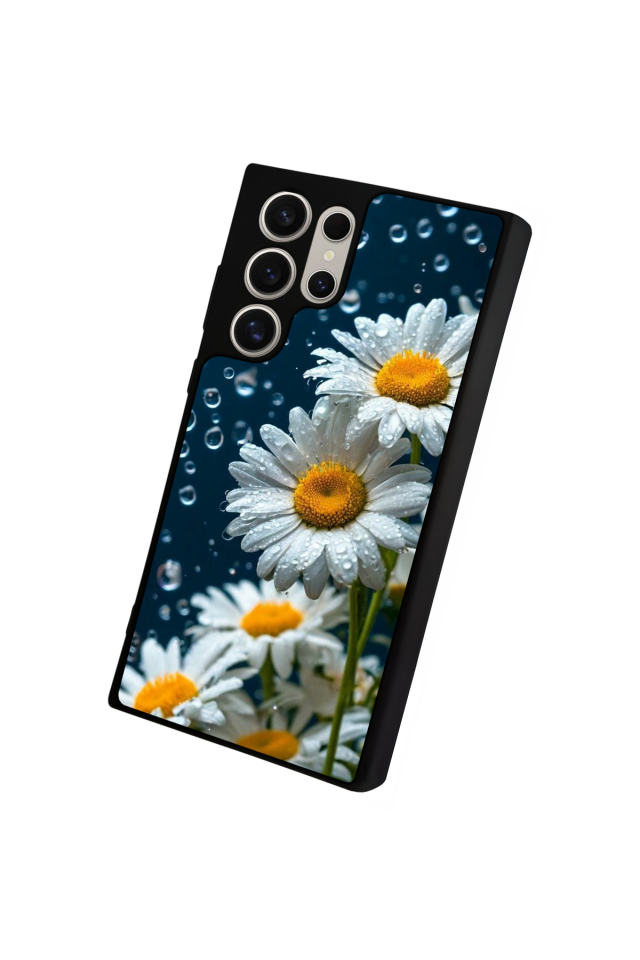 Samsung Galaxy S22 Ultra Uyumlu Cicek Tasarımlı Glossy Premium Kılıf