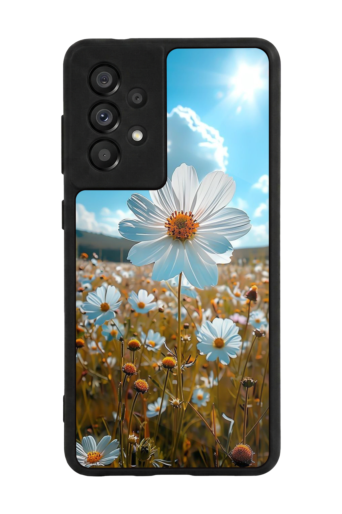 Samsung Galaxy A73 Uyumlu Cicek Tasarımlı Glossy Premium Kılıf