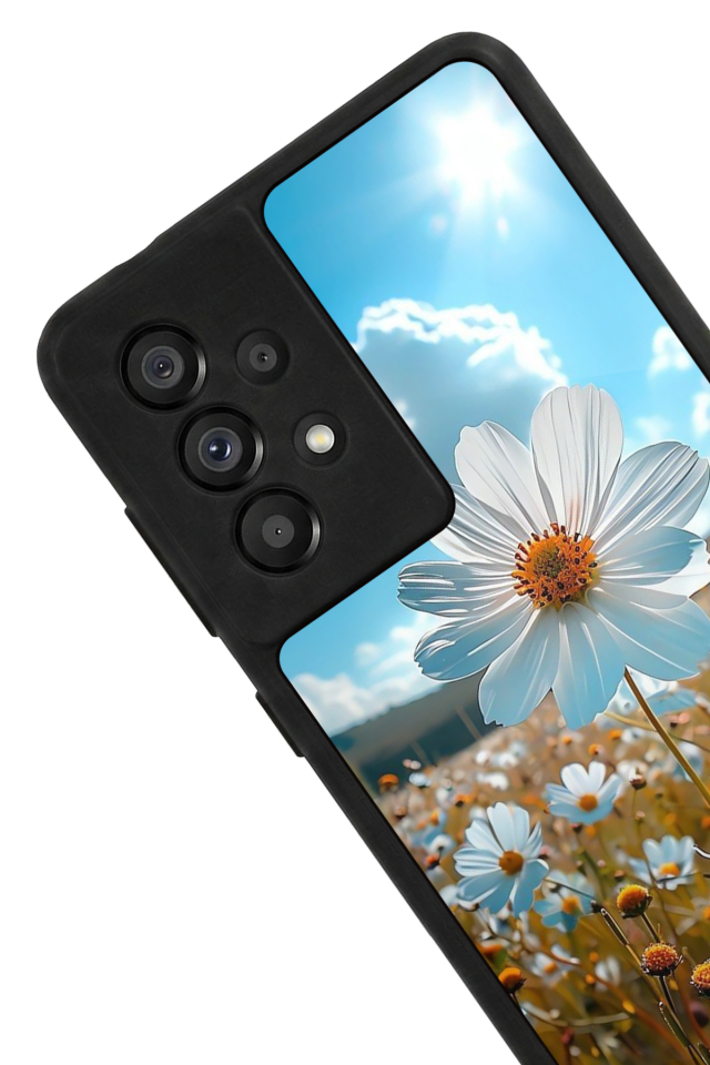 Samsung Galaxy A73 Uyumlu Cicek Tasarımlı Glossy Premium Kılıf