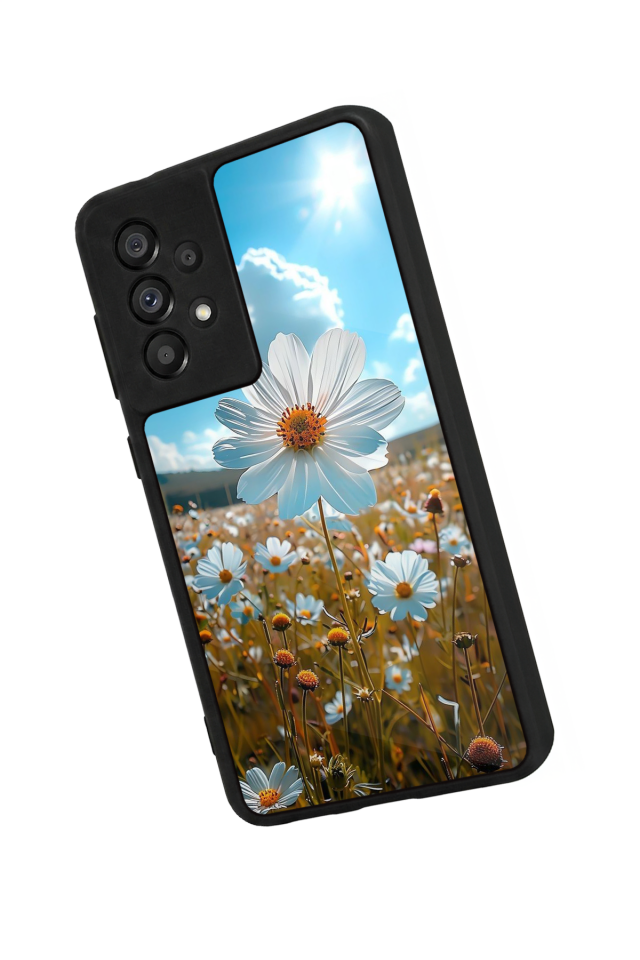 Samsung Galaxy A73 Uyumlu Cicek Tasarımlı Glossy Premium Kılıf