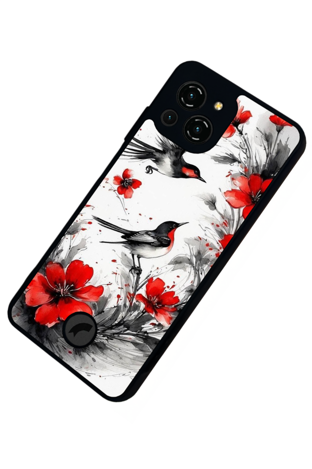 Reeder S23 Pro Max Uyumlu Floral Tasarımlı Glossy Premium Kılıf