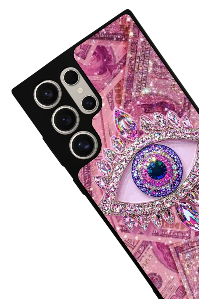 Samsung Galaxy S23 Ultra Uyumlu Göz Tasarımlı Glossy Premium Kılıf