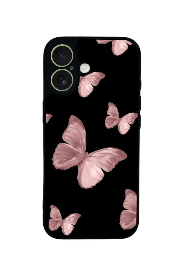 iPhone 17 Uyumlu Kelebek Tasarımlı Glossy Premium Kılıf