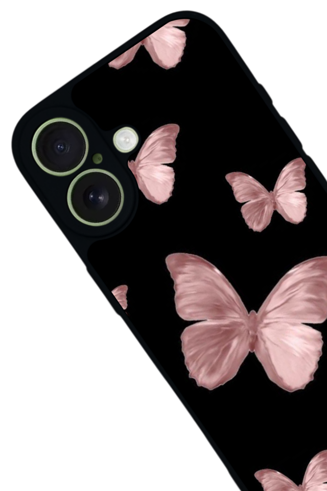 iPhone 17 Uyumlu Kelebek Tasarımlı Glossy Premium Kılıf