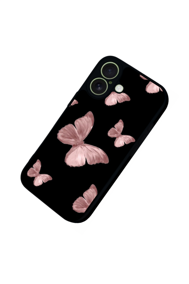 iPhone 17 Uyumlu Kelebek Tasarımlı Glossy Premium Kılıf