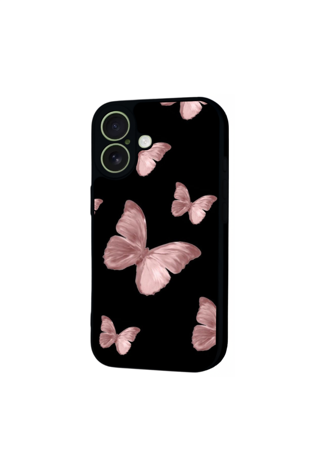 iPhone 17 Uyumlu Kelebek Tasarımlı Glossy Premium Kılıf
