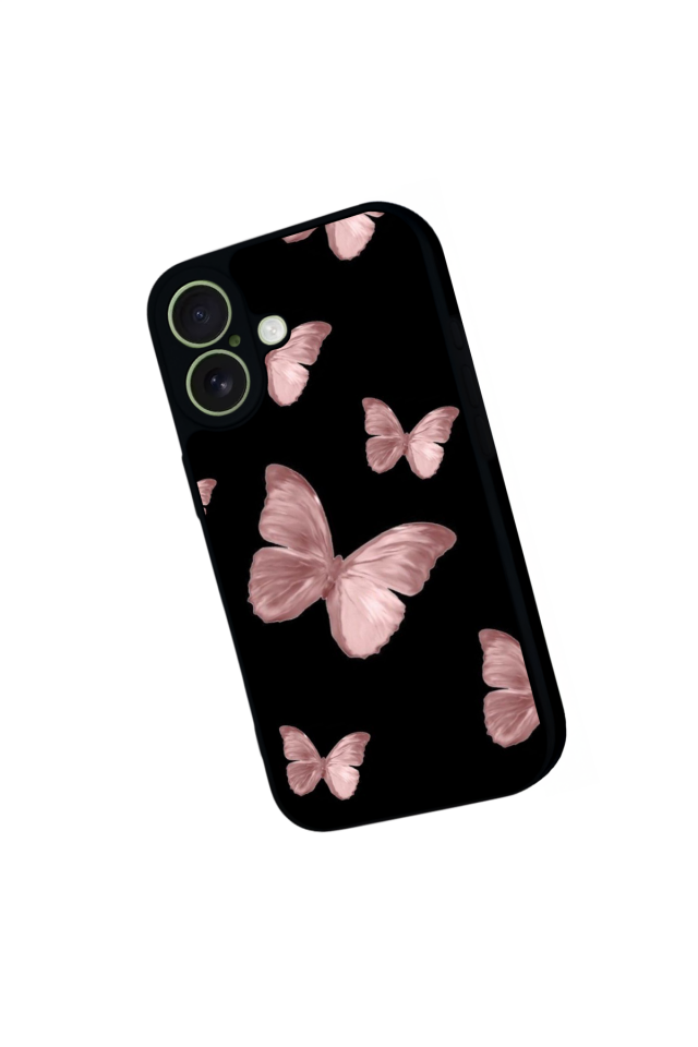 iPhone 17 Uyumlu Kelebek Tasarımlı Glossy Premium Kılıf