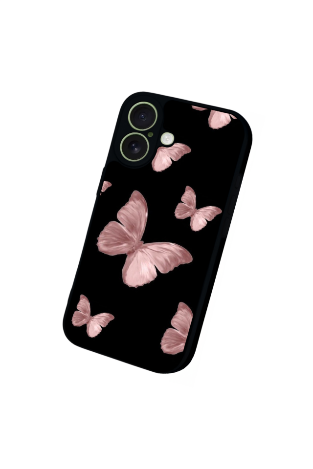 iPhone 17 Uyumlu Kelebek Tasarımlı Glossy Premium Kılıf