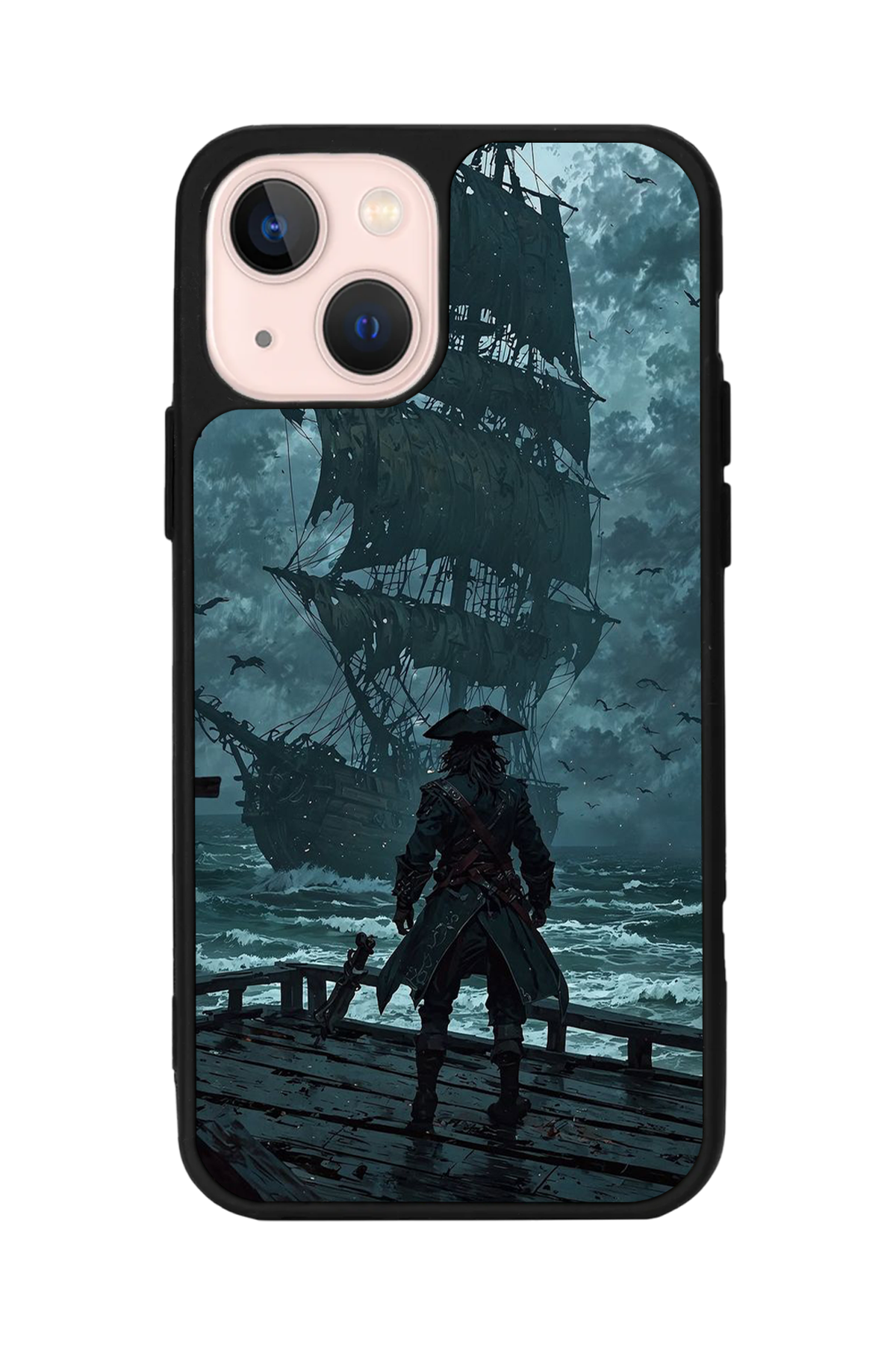 iPhone 13/14 Uyumlu Korsan Tasarımlı Glossy Premium Kılıf