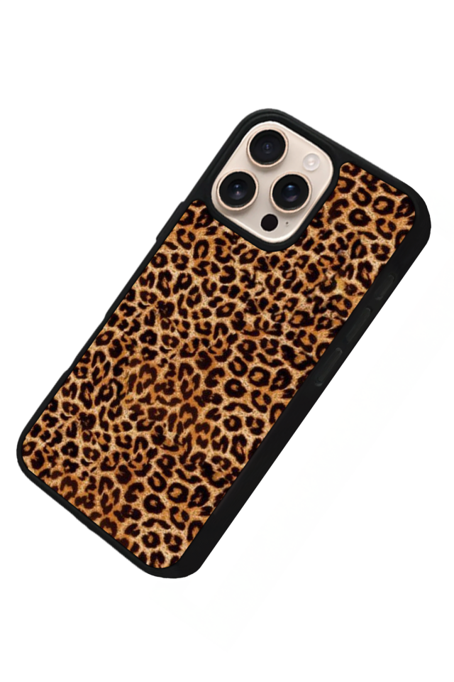 iPhone 15 Pro Uyumlu Leopar Tasarımlı Glossy Premium Kılıf