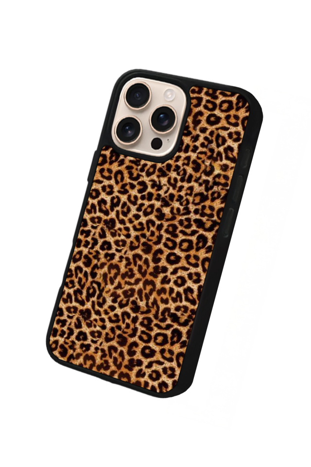 iPhone 15 Pro Uyumlu Leopar Tasarımlı Glossy Premium Kılıf