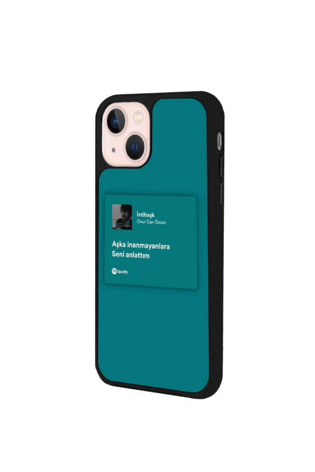 iPhone 15 Uyumlu Sarki Sozleri Tasarımlı Glossy Premium Kılıf