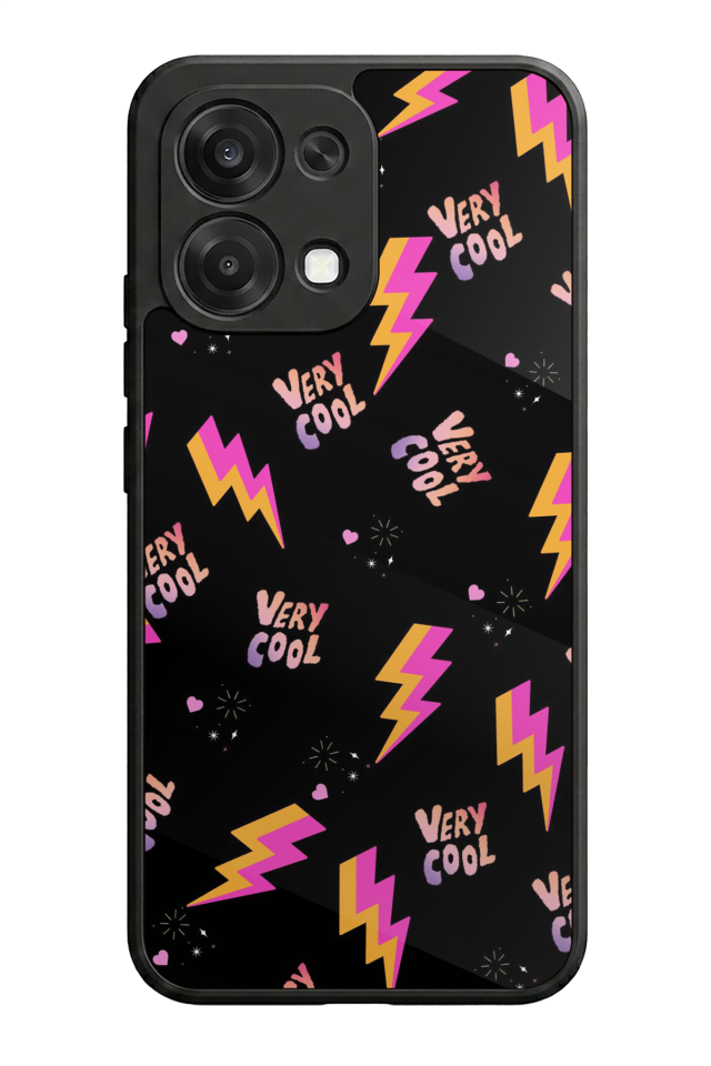 Oppo A6 Pro Uyumlu Simsek Tasarımlı Glossy Premium Kılıf