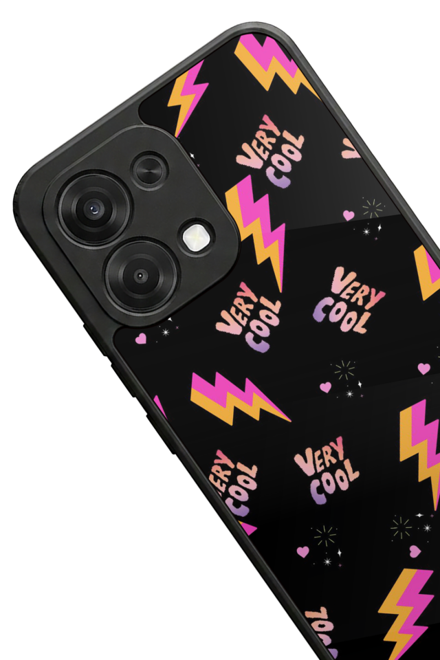 Oppo A6 Pro Uyumlu Simsek Tasarımlı Glossy Premium Kılıf