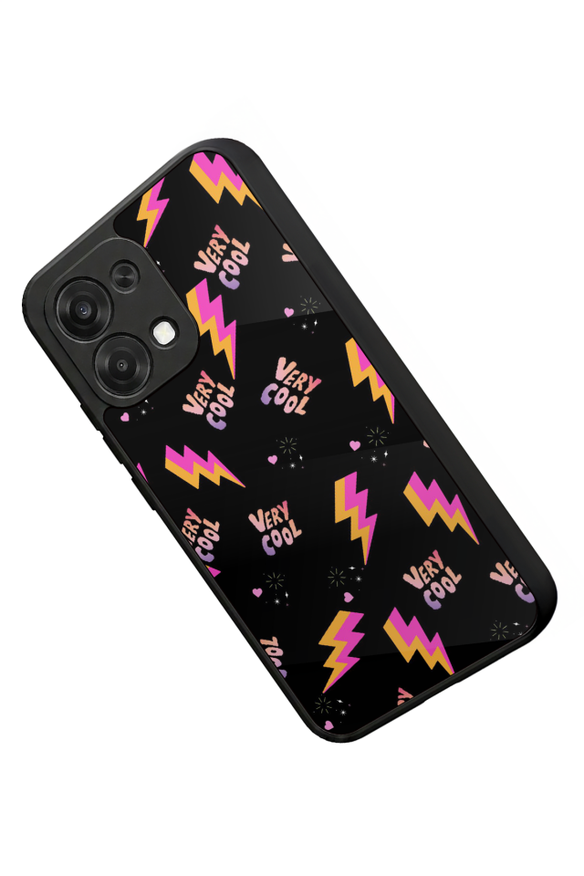 Oppo A6 Pro Uyumlu Simsek Tasarımlı Glossy Premium Kılıf