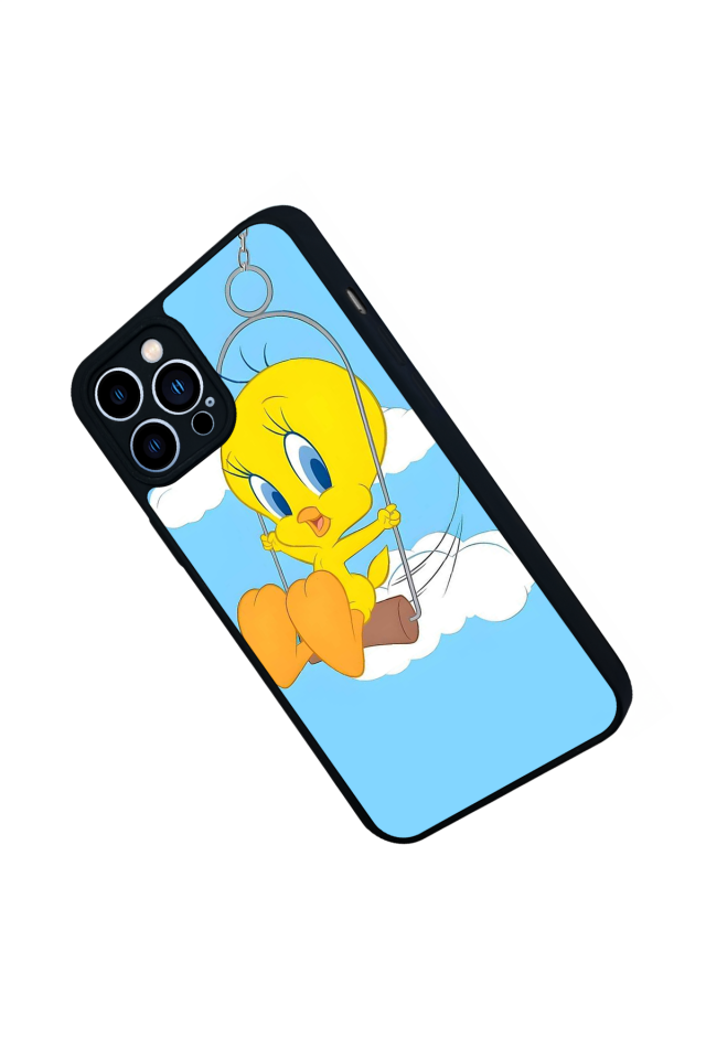 iPhone 12 Pro Max Uyumlu Tweety Tasarımlı Glossy Premium Kılıf
