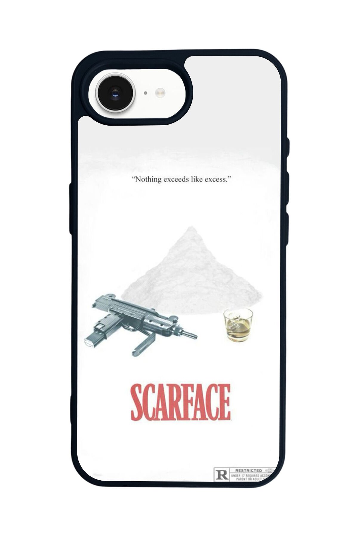 iPhone 16E Uyumlu Scarface Tasarımlı Glossy Premium Kılıf