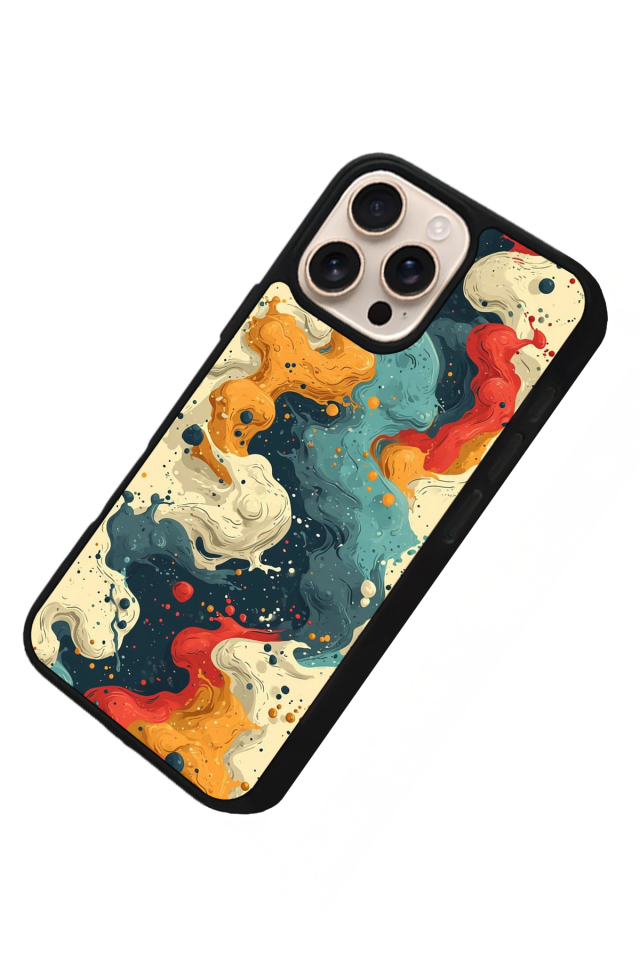 iPhone 16 Pro Uyumlu Abstract Tasarımlı Glossy Premium Kılıf