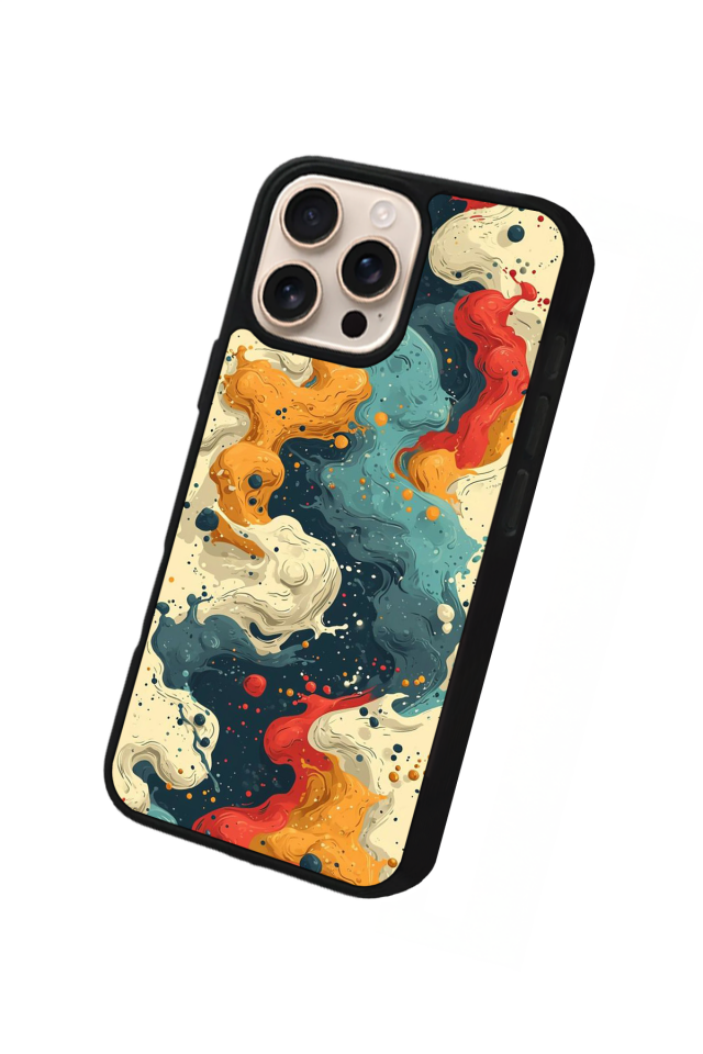 iPhone 16 Pro Uyumlu Abstract Tasarımlı Glossy Premium Kılıf