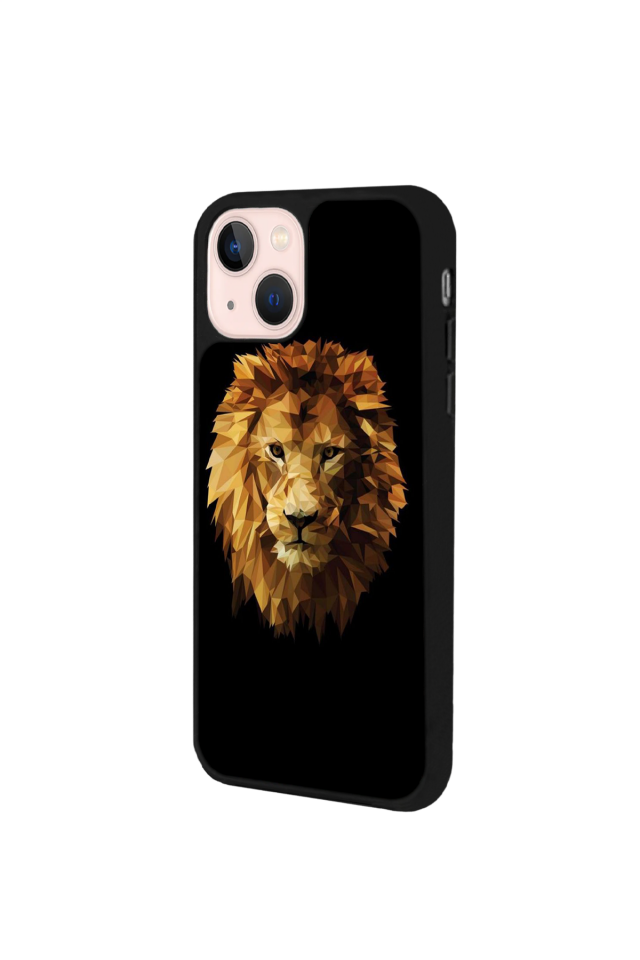 iPhone 15 Plus Uyumlu Aslan Tasarımlı Glossy Premium Kılıf