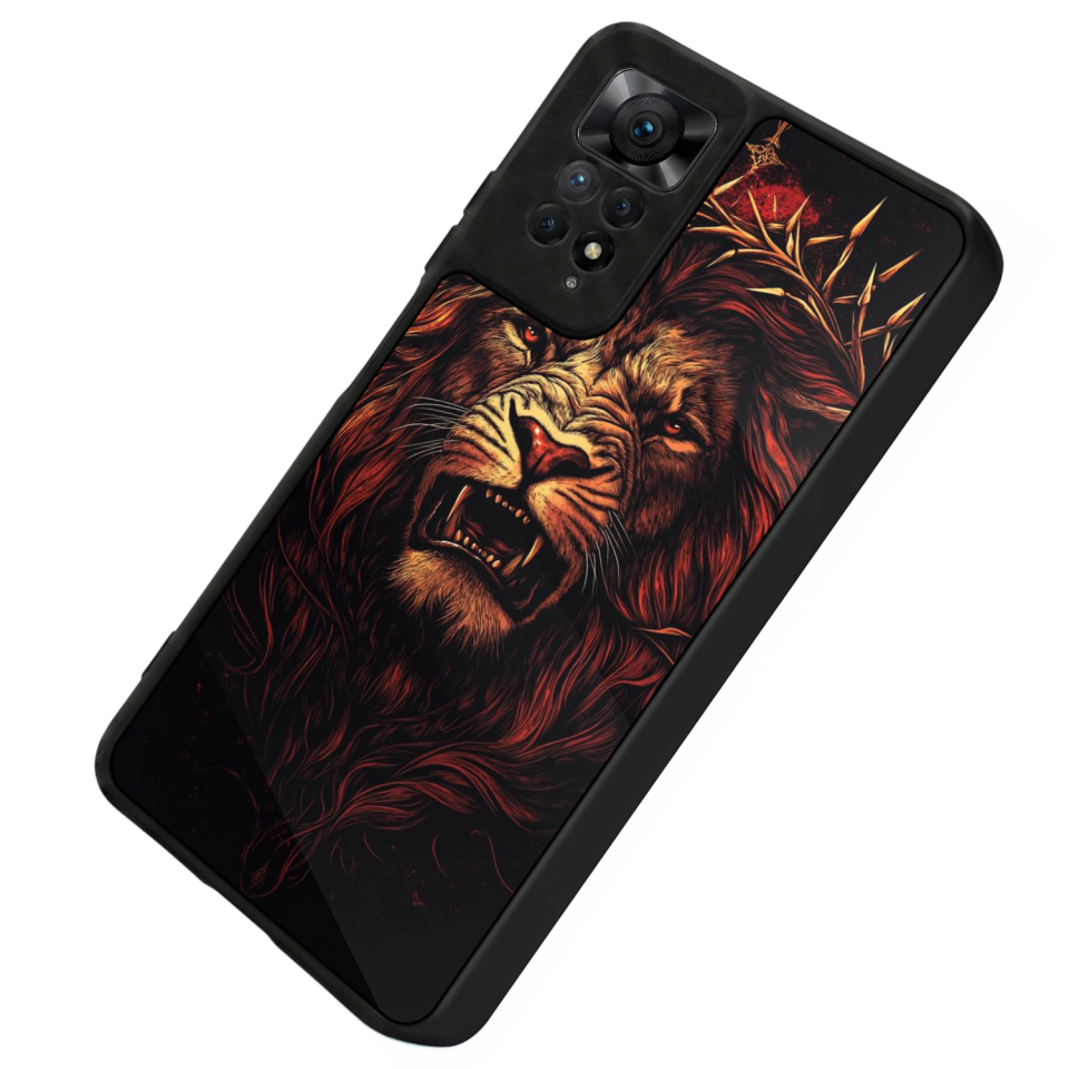 Xiaomi Redmi Note 11 Pro Uyumlu Aslan Tasarımlı Glossy Premium Kılıf