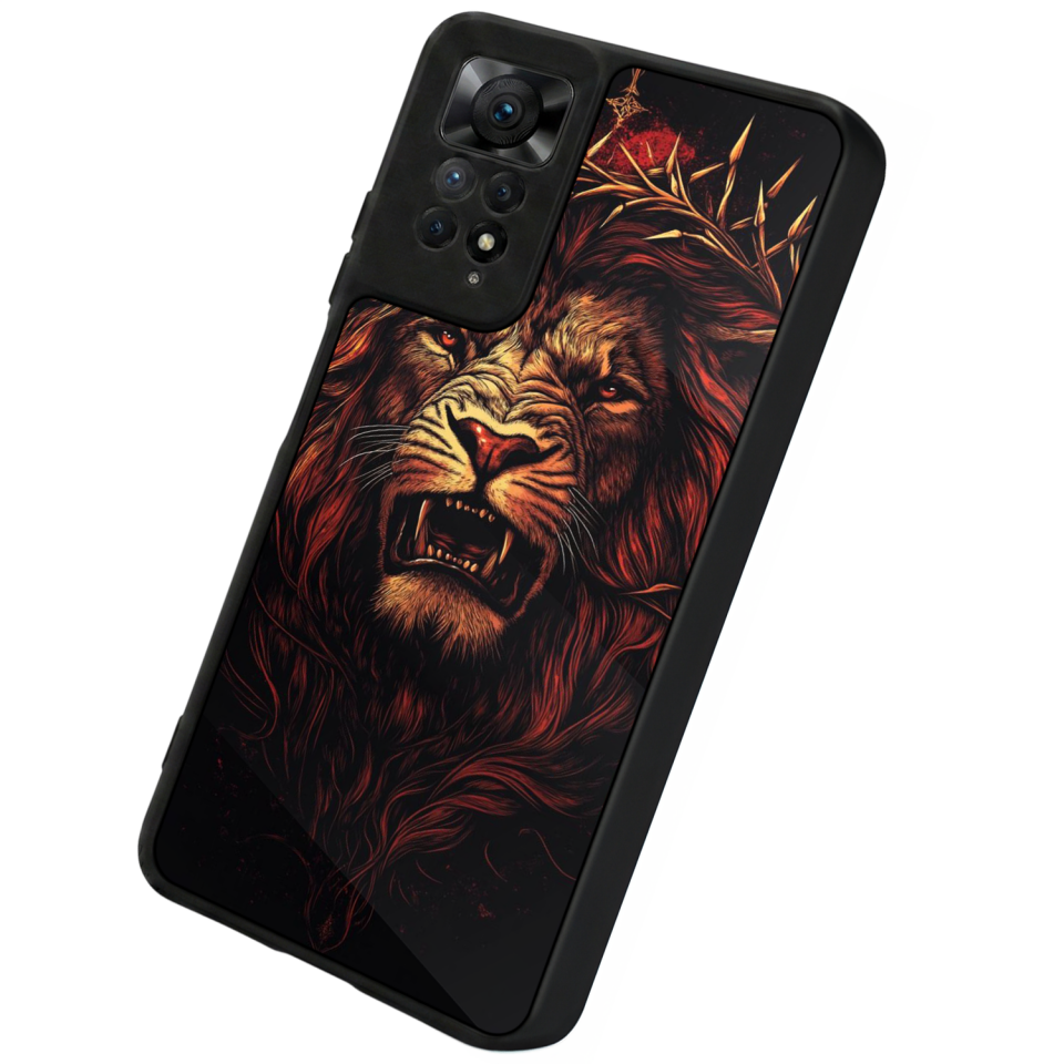 Xiaomi Redmi Note 11 Pro Uyumlu Aslan Tasarımlı Glossy Premium Kılıf
