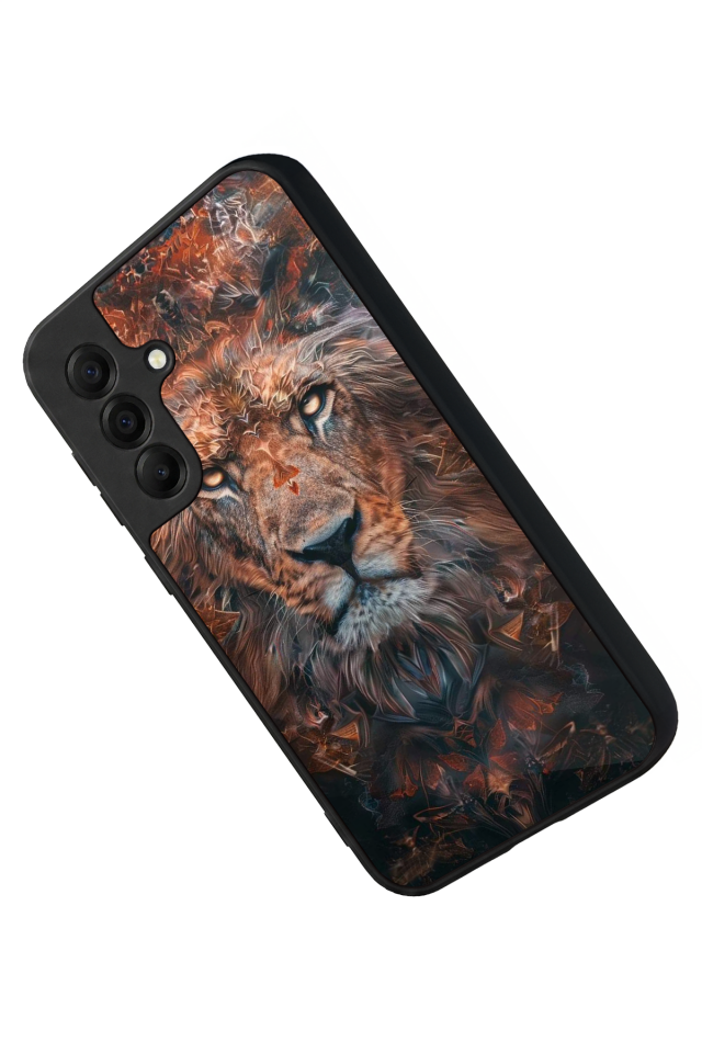 Samsung Galaxy A17 Uyumlu Aslan Tasarımlı Glossy Premium Kılıf