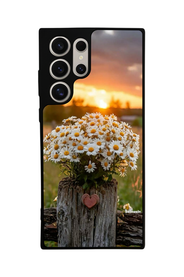 Samsung Galaxy S22 Ultra Uyumlu Cicek Tasarımlı Glossy Premium Kılıf