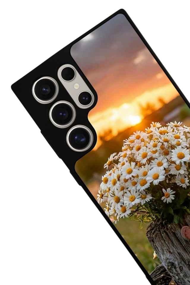 Samsung Galaxy S22 Ultra Uyumlu Cicek Tasarımlı Glossy Premium Kılıf