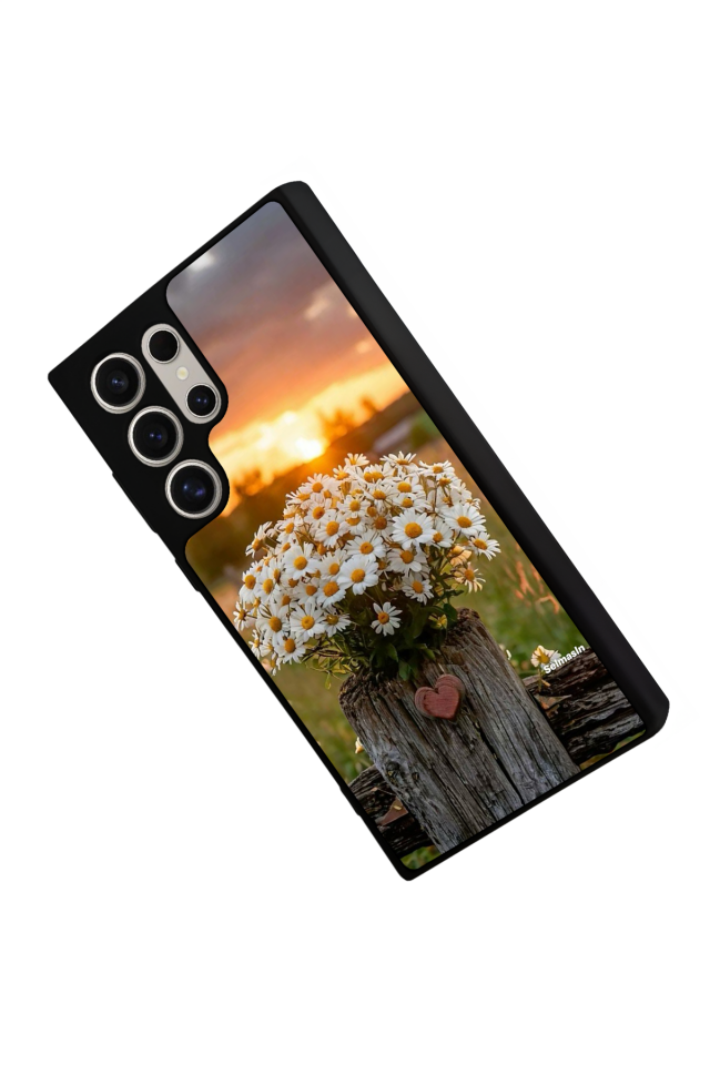 Samsung Galaxy S22 Ultra Uyumlu Cicek Tasarımlı Glossy Premium Kılıf