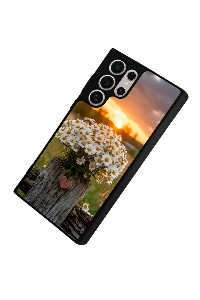 Samsung Galaxy S22 Ultra Uyumlu Cicek Tasarımlı Glossy Premium Kılıf