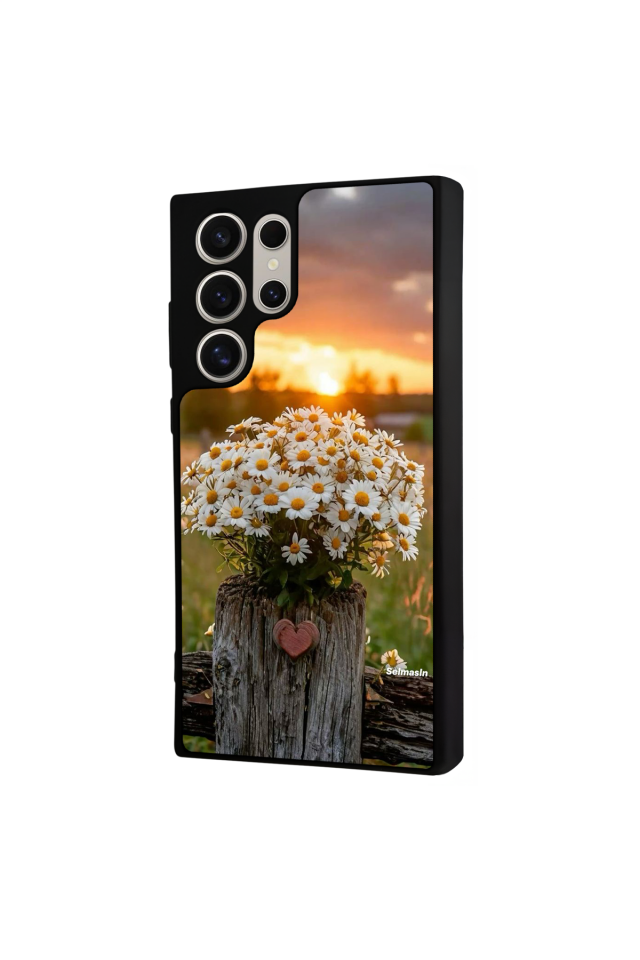 Samsung Galaxy S22 Ultra Uyumlu Cicek Tasarımlı Glossy Premium Kılıf