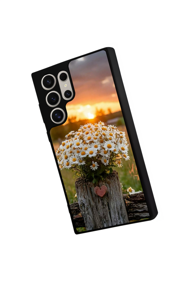 Samsung Galaxy S22 Ultra Uyumlu Cicek Tasarımlı Glossy Premium Kılıf