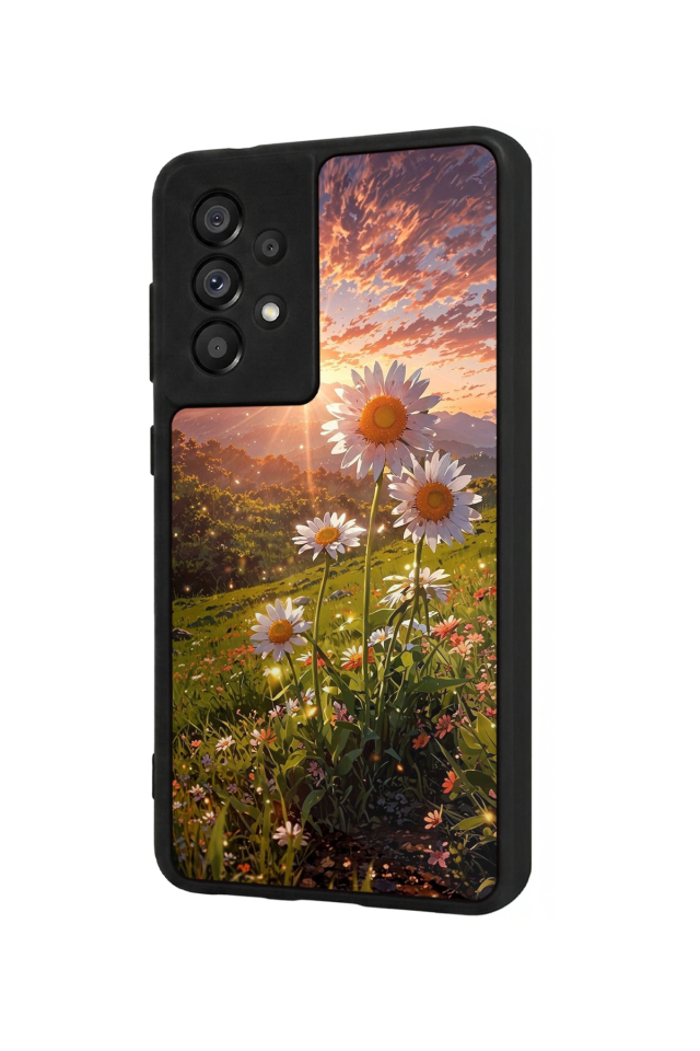 Samsung Galaxy A73 Uyumlu Cicek Tasarımlı Glossy Premium Kılıf